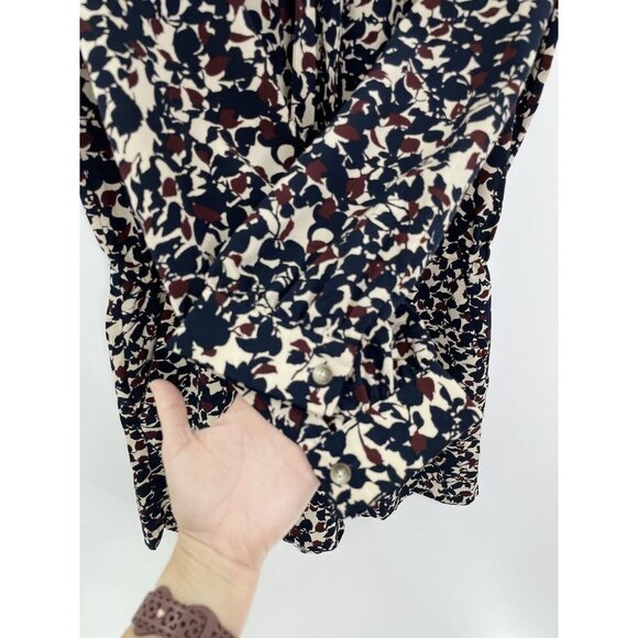 LOFT Women Long Sleeve‎ Shorts Romper Pockets Women's Size 6 Flaw - Picture 5 of 12